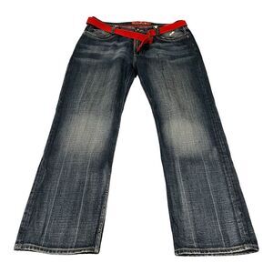 Vintage Baggy Y2K Stash House Denim Jeans‎ size 40 Distressed style RN 0100964